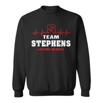 Stephens Surname Family Name Team Stephens Lifetime Member Men Women Sweatshirt Graphic Print Unisex - Seseable