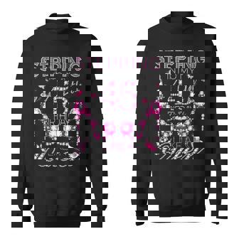 Stepping Into My 45Th Birthday Like A Queen Birthday Boss Men Women Sweatshirt Graphic Print Unisex - Thegiftio UK