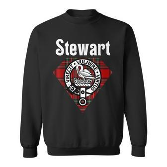 Stewart Clan Scottish Name Coat Of Arms Royal Tartan Men Women Sweatshirt Graphic Print Unisex - Thegiftio UK