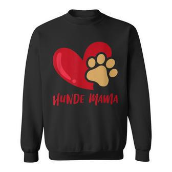 Stolze Hunde-Mama Herz Pfotenabdruck Hundepfote Tierliebe Sweatshirt - Seseable