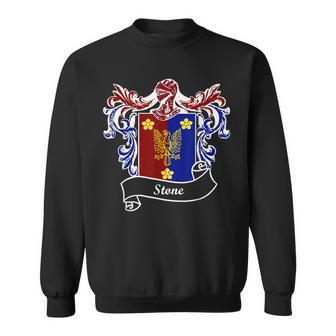 Stone Coat Of Arms Surname Last Name Family Crest Sweatshirt - Seseable