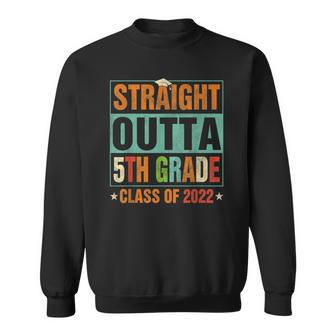 Straight Outta 5Th Grade Funny 2022 Graduation Gifts Men Women Sweatshirt Graphic Print Unisex - Thegiftio UK