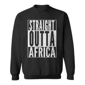 Straight Outta Africa Best African Vintage Retro Men Women Sweatshirt Graphic Print Unisex - Seseable