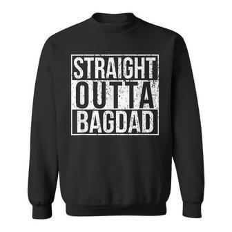Straight Outta Bagdad Proud Veteran Men Women Sweatshirt Graphic Print Unisex - Seseable