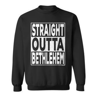 Straight Outta Bethlehem Men Women Sweatshirt Graphic Print Unisex - Seseable