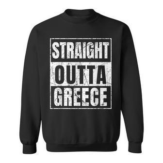 Straight Outta Greece New York State Sweatshirt - Seseable