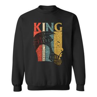 Strong Black King T African American Natural Afro Sweatshirt | Mazezy