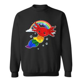 Subtle Gay Pride Flag Axolotl Lgbtq Sweatshirt | Mazezy