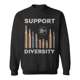 Support Diversity Bullet Second Amendment Gun Rights Back Sweatshirt - Seseable