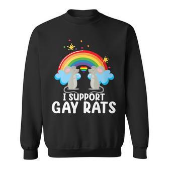 Support Gay Rats Lesbian Lgbtq Pride Month Support Graphic Sweatshirt | Mazezy