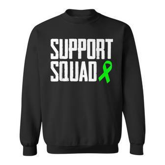 Support Squad Green Ribbon Non-Hodgkin Lymphoma Awareness Sweatshirt | Mazezy