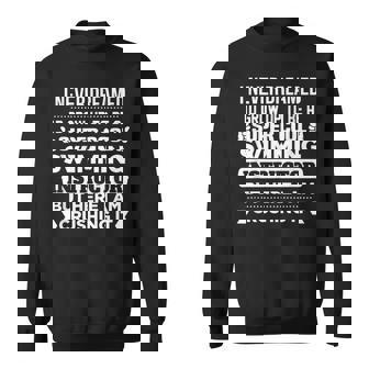 Swimming Instructor Gift For Funny Swim Coach Men Women Sweatshirt Graphic Print Unisex - Thegiftio UK