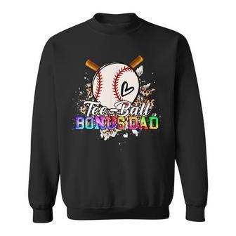 T- Ball Bonus Dad Leopard Funny Baseball Happy Fathers Day Sweatshirt - Thegiftio UK