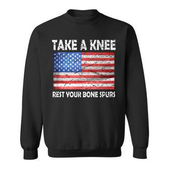 Take A Knee Rest Your Bone Spurs Blacklives Football Men Women Sweatshirt Graphic Print Unisex - Seseable