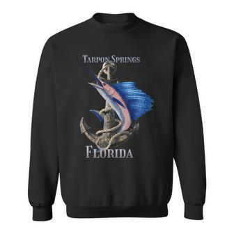 Tarpon Springs Florida Swordfish Marlin Ocean Fishing Men Women Sweatshirt Graphic Print Unisex - Seseable
