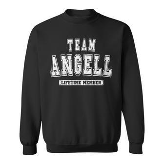 Team Angell Lifetime Member Family Last Name Men Women Sweatshirt Graphic Print Unisex - Seseable