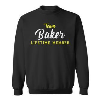 Team Baker Lifetime Member Surname Birthday Wedding Name Day Men Women Sweatshirt Graphic Print Unisex - Seseable