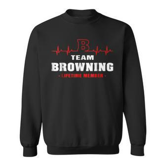 Team Browning Lifetime Member Surname Last Name Sweatshirt - Seseable