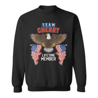 Team Cherry Lifetime Member Us Flag Sweatshirt - Seseable