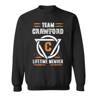 Team Crawford Lifetime Member Gift For Surname Last Name Men Women Sweatshirt Graphic Print Unisex - Seseable