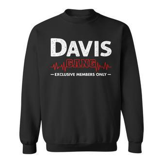 Team Davis Last Name Lifetime Member Davis Family Surname Men Women Sweatshirt Graphic Print Unisex - Seseable