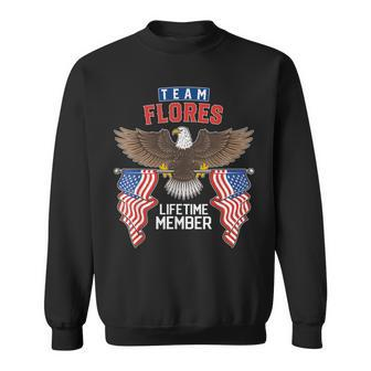 Team Flores Lifetime Member Us Flag Sweatshirt - Seseable