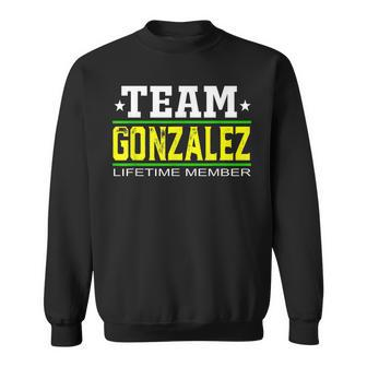 Team Gonzalez Lifetime Member Surname Last Name Tree Reunion Men Women Sweatshirt Graphic Print Unisex - Seseable