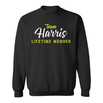 Team Harris Lifetime Member Surname Birthday Wedding Name Men Women Sweatshirt Graphic Print Unisex - Seseable
