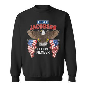 Team Jacobson Lifetime Member Us Flag Sweatshirt - Seseable