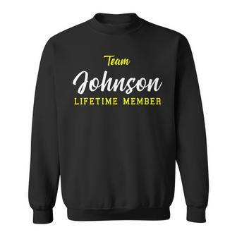 Team Johnson Lifetime Member Surname Birthday Wedding Name Men Women Sweatshirt Graphic Print Unisex - Seseable
