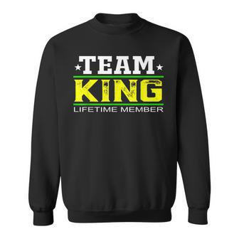 Team King Lifetime Member Surname Last Name Tree Reunion Men Women Sweatshirt Graphic Print Unisex - Seseable