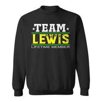 Team Lewis Lifetime Member Surname Last Name Tree Reunion Men Women Sweatshirt Graphic Print Unisex - Seseable