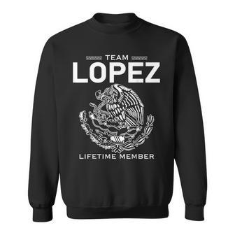 Team Lopez Lifetime Member Gift Proud Surname Men Women Sweatshirt Graphic Print Unisex - Seseable