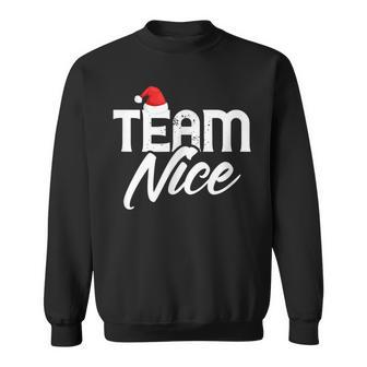 Team Nice Funny Couple Matching Outfit Team Naughty Men Women Sweatshirt Graphic Print Unisex - Thegiftio UK