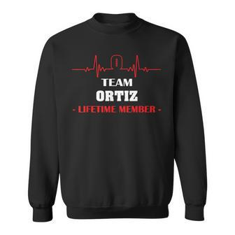 Team Ortiz Lifetime Member Blood Completely Family Men Women Sweatshirt Graphic Print Unisex - Seseable