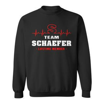 Team Schaefer Lifetime Member Surname Last Name Gift Sweatshirt - Seseable