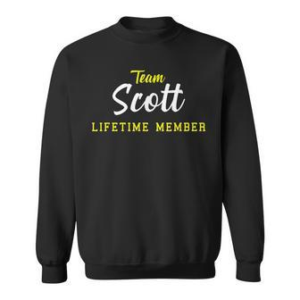 Team Scott Lifetime Member Surname Birthday Wedding Name Day Men Women Sweatshirt Graphic Print Unisex - Seseable