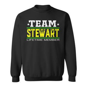 Team Stewart Lifetime Member Surname Last Name Tree Reunion Men Women Sweatshirt Graphic Print Unisex - Seseable