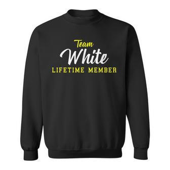 Team White Lifetime Member Surname Birthday Wedding Name Day Men Women Sweatshirt Graphic Print Unisex - Seseable