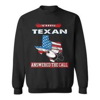 Texan Military Veteran Texas Patriotic Design Men Women Sweatshirt Graphic Print Unisex - Seseable