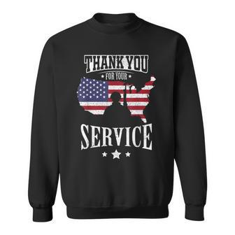 Thank You For Your Service Veterans Day Proud Sweatshirt - Seseable