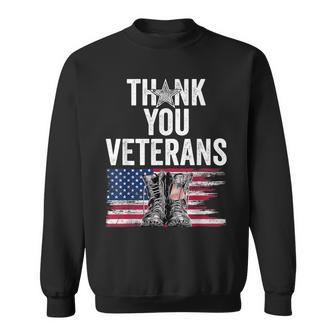 Thank You Veterans Proud Veteran Day Dad Grandpa Sweatshirt - Seseable