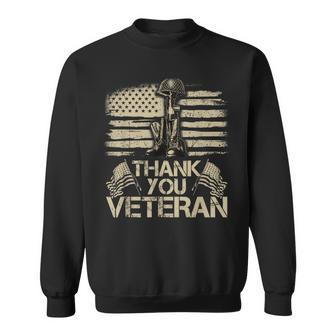 Thank You Veterans Proud Veteran Day Dad Grandpa V3 Sweatshirt - Seseable