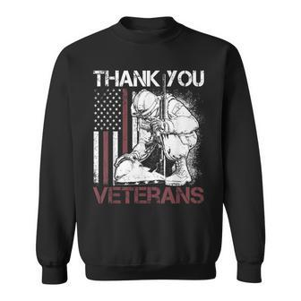 Thank You Veterans Proud Veteran Day Dad Grandpa V5 Sweatshirt - Seseable