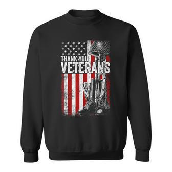 Thank You Veterans Proud Veteran Day Dad Grandpa V8 Sweatshirt - Seseable