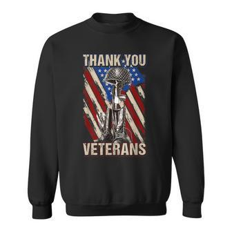 Thank You Veterans Proud Veteran Day Dad Grandpa V9 Sweatshirt - Seseable