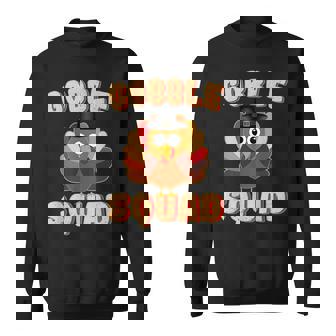 Thanksgiving Day Turkey Day Funny Thanksgiving Gobble Squad Sweatshirt | Mazezy