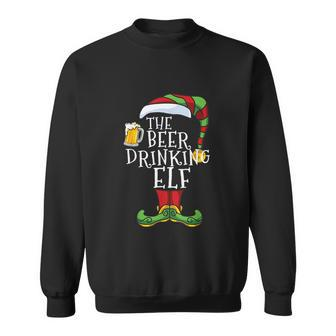 The Beer Drinking Elf Family Matching Christmas Funny Pajama Sweatshirt - Monsterry