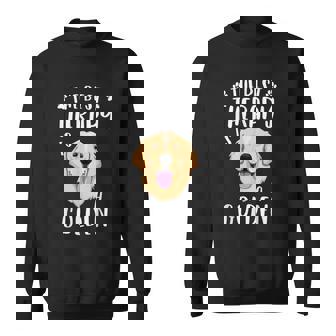 The Best Therapy Is A Golden Retriever Fur Mama Women Dog Sweatshirt - Monsterry