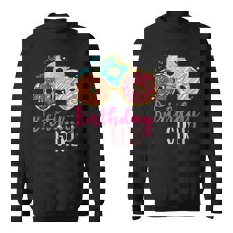 The Birthday Girl Donut Birthday Party Theme Family Sweatshirt | Mazezy